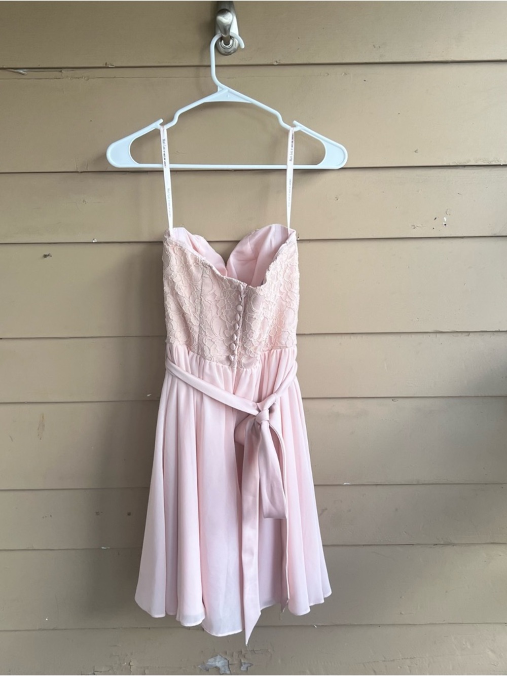 Morilee by Madeline Gardner Light Pink Strapless Mini Party Dress Size 4 - Picture 4 of 4